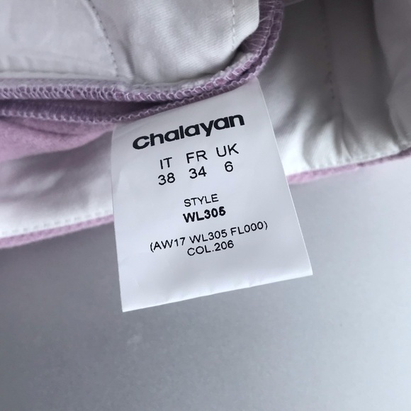 Chalayan Purple Wool Cashmere Blend Twill Cropped Trouser Pants - Picture 7 of 8